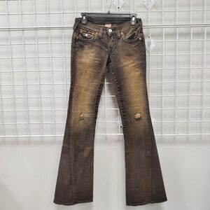 Rare Vintage Lowrise Mud Wash True Religion Distressed Jeans